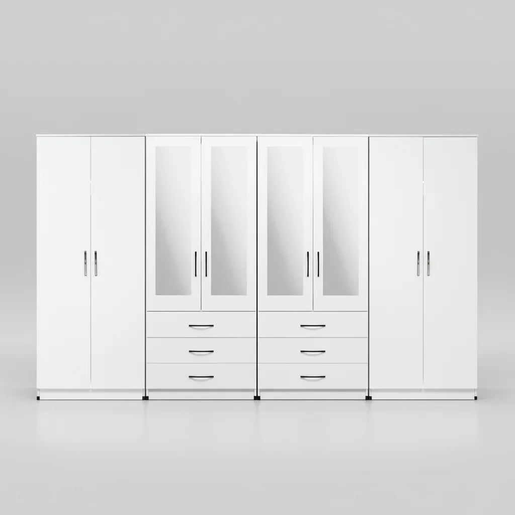 4-HALF MIRROR WITH 6-BOTTOM DRAWERS
