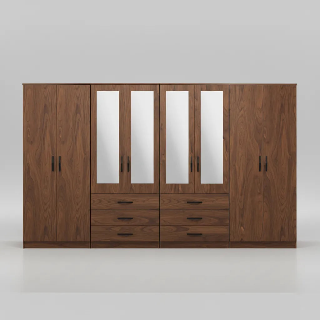 4-HALF MIRROR WITH 6-BOTTOM DRAWERS