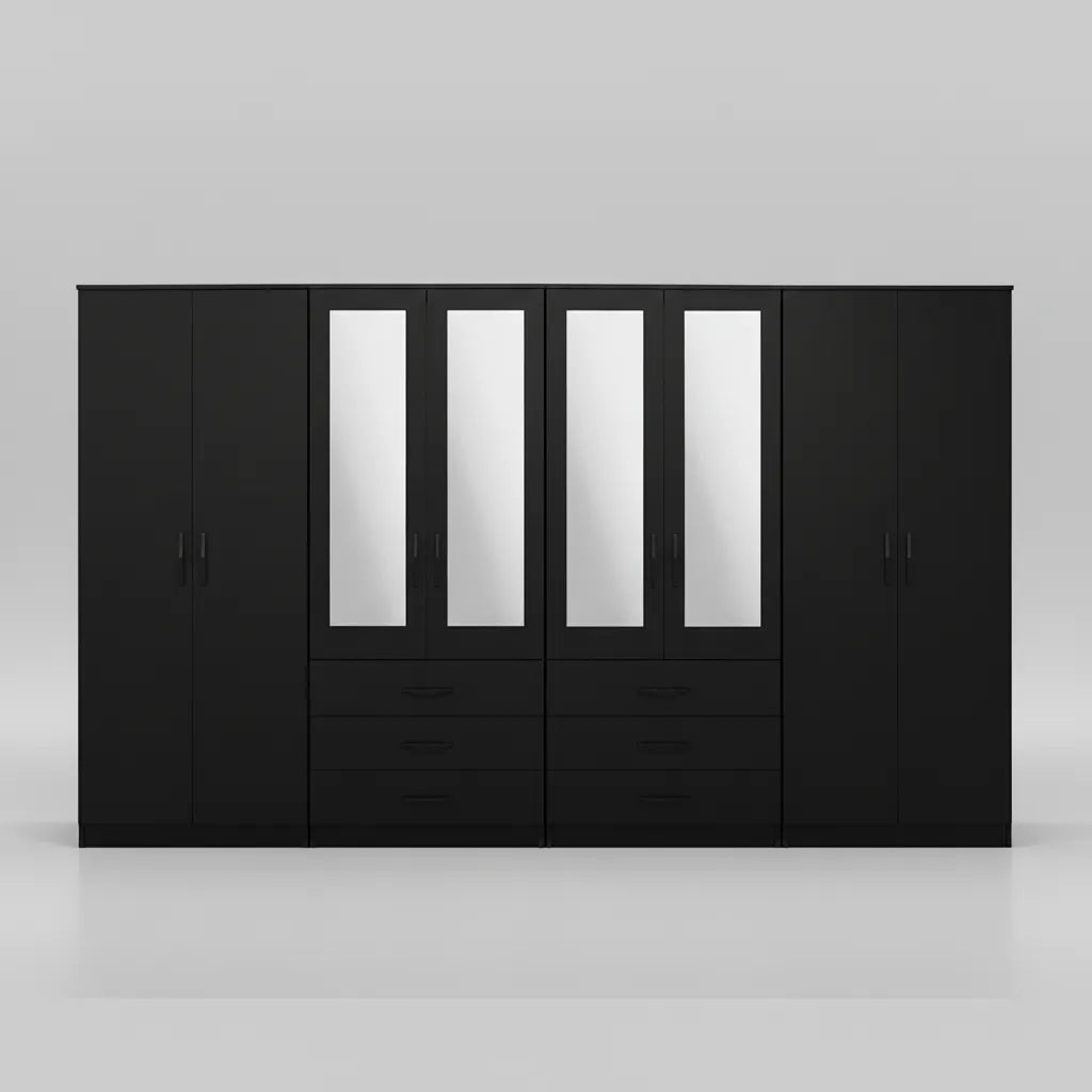 4-HALF MIRROR WITH 6-BOTTOM DRAWERS