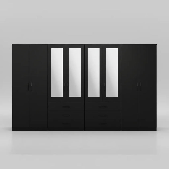 4-HALF MIRROR WITH 6-BOTTOM DRAWERS