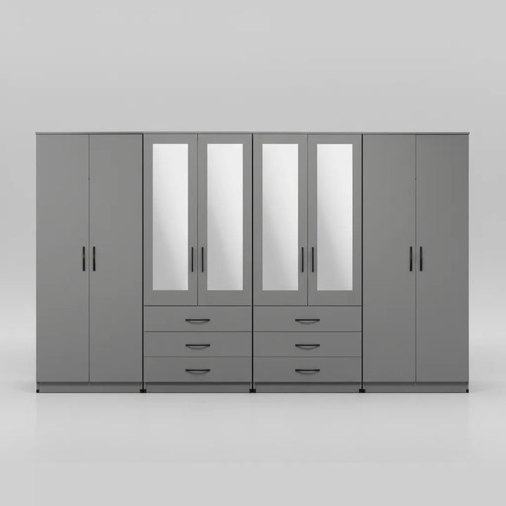 4-HALF MIRROR WITH 6-BOTTOM DRAWERS