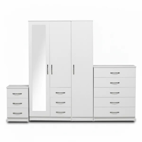 1-FULL MIRROR 3 DOOR WARDROBE (Assembled)