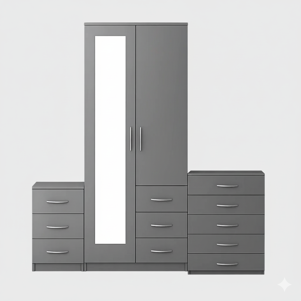 1-FULL MIRROR 2-DOOR ( Assembled )