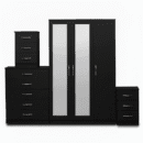 2-FULL MIRROR 3 DOOR WARDROBE (Assembled)