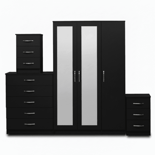 2-FULL MIRROR 3 DOOR WARDROBE (Assembled)