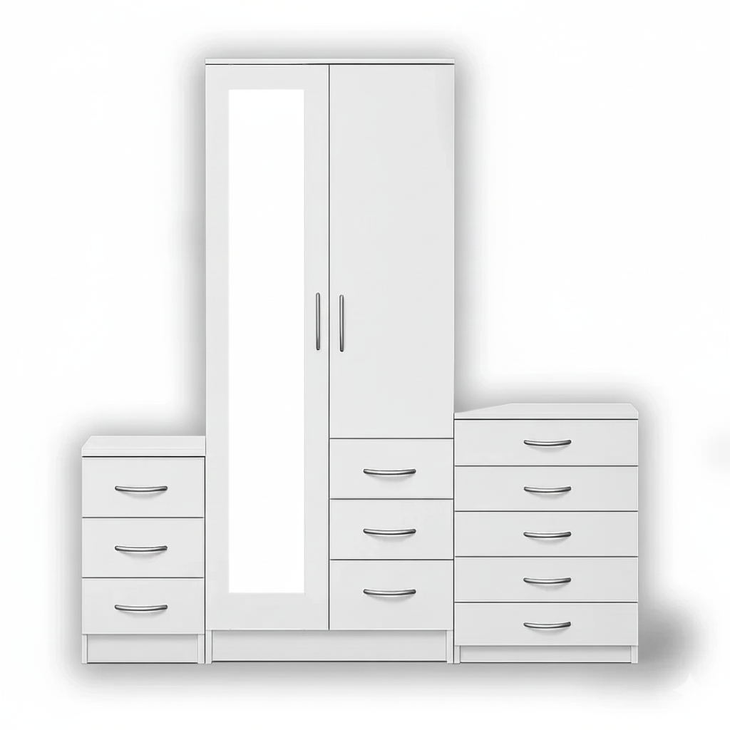 1-FULL MIRROR 2-DOOR ( Assembled )