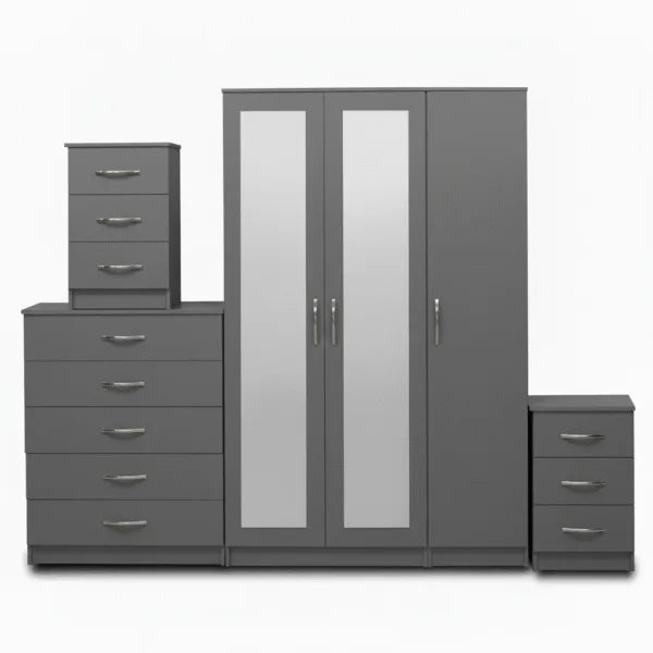 2-FULL MIRROR 3 DOOR WARDROBE (Assembled)