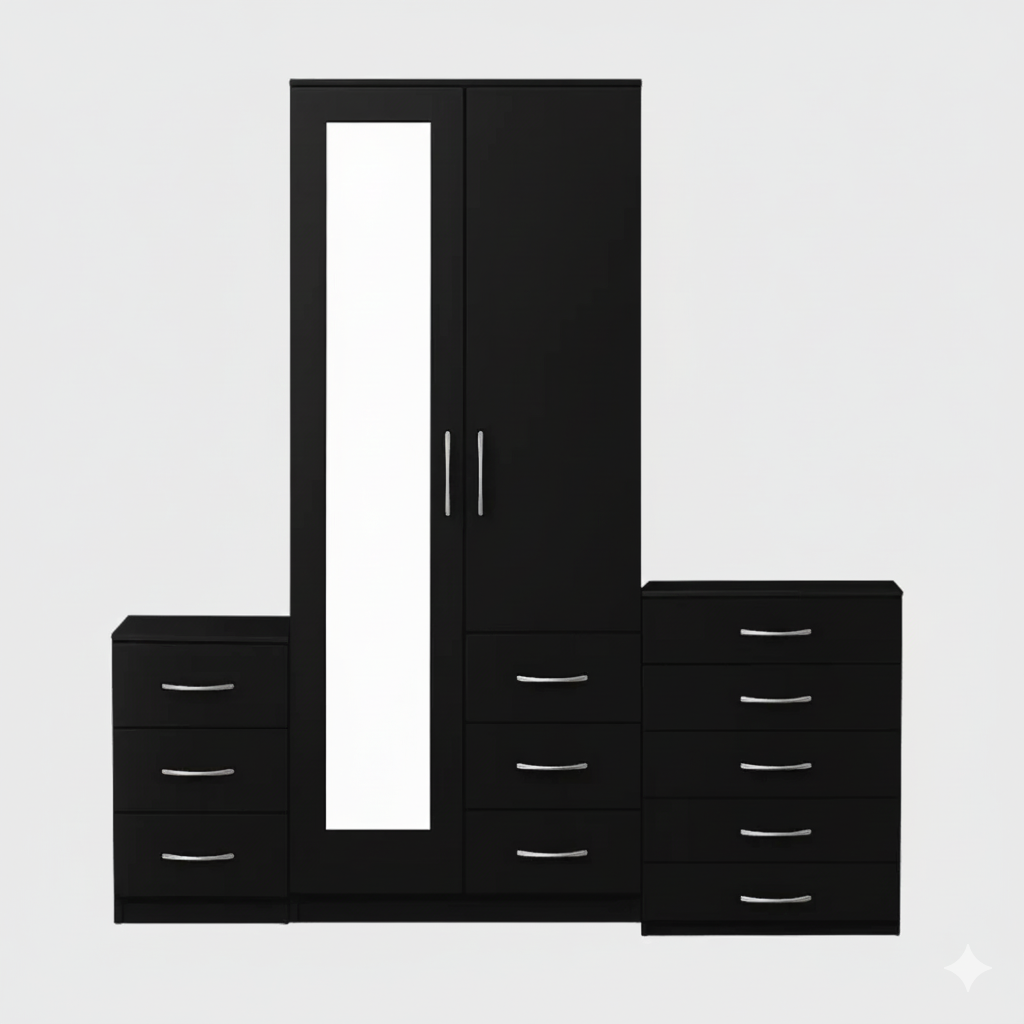 1-FULL MIRROR 2-DOOR ( Assembled )