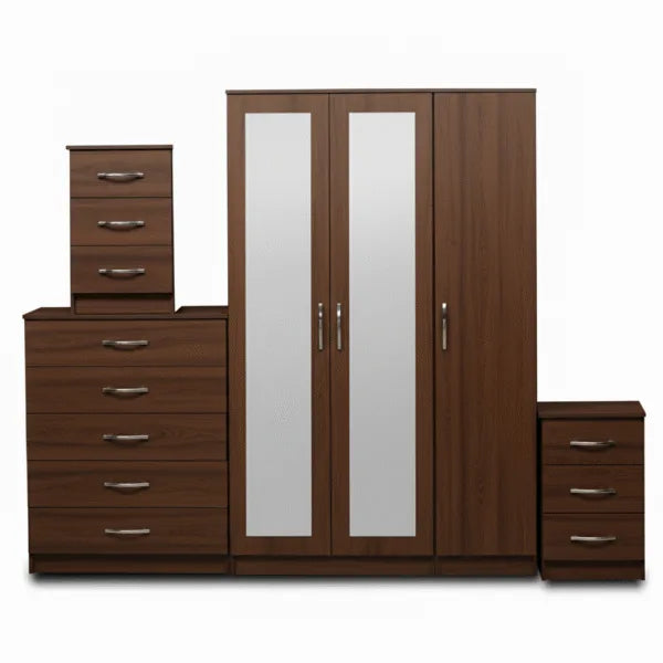 2-FULL MIRROR 3 DOOR WARDROBE (Assembled)