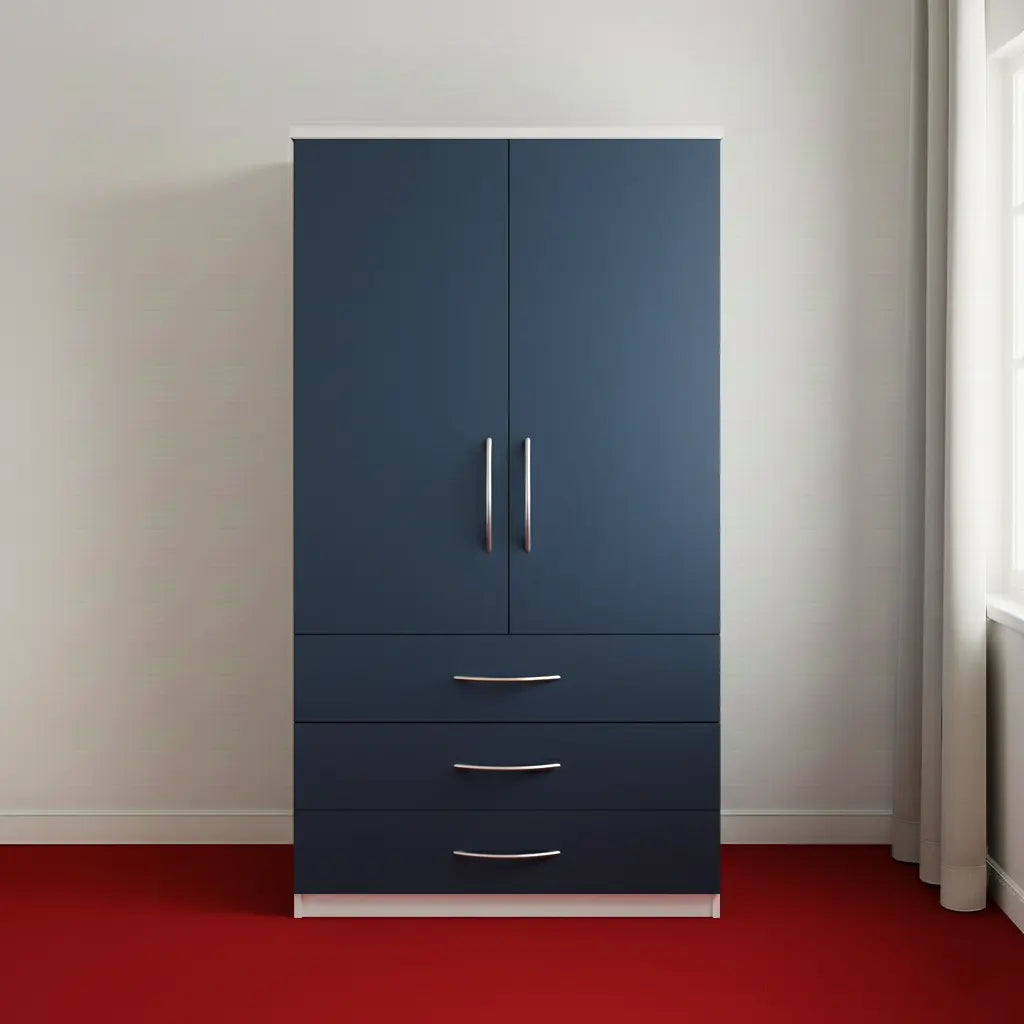 2 Door Wardrobe with 3 Drawer