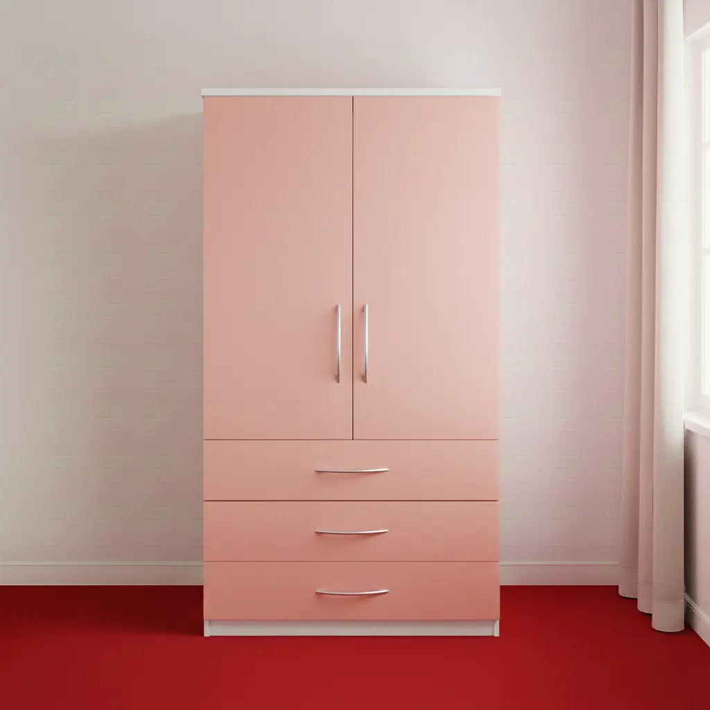 2 Door Wardrobe with 3 Drawer
