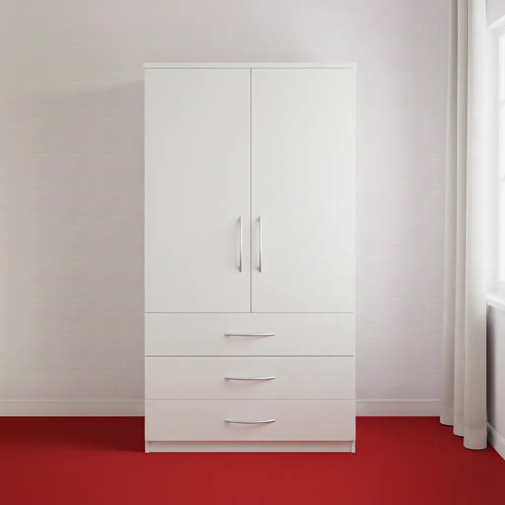 2 Door Wardrobe with 3 Drawer
