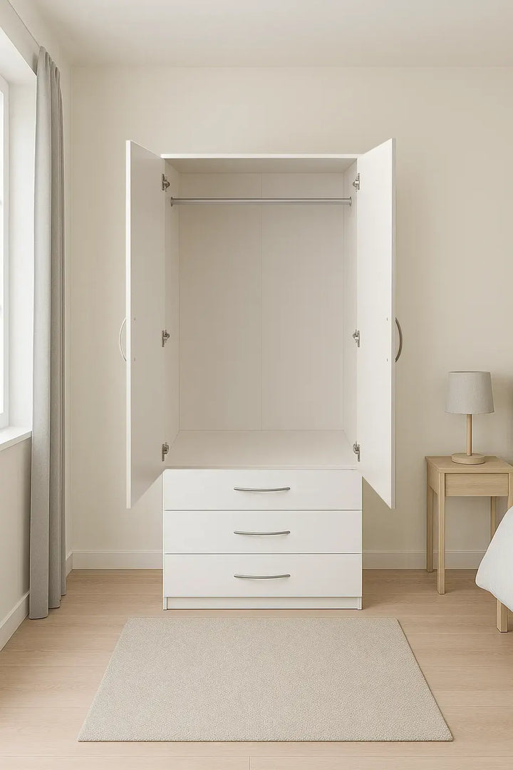 2 Door Wardrobe with 3 Drawer